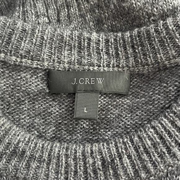 J Crew Womens Fair Isle Wool Mohair Blend Sweater Size L Gray Nordic Preppy - Picture 5 of 8